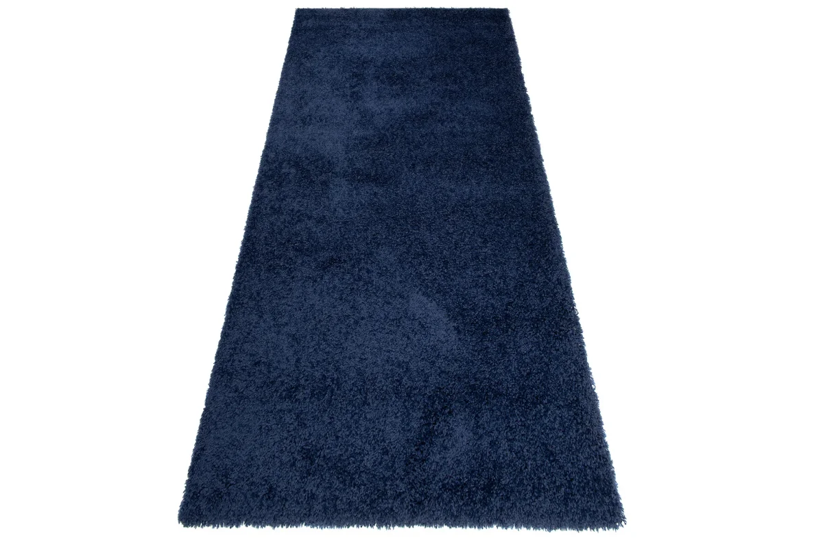 Tappeto Passatoia Essence Shaggy Monocolore Blu Scuro - immagine 8