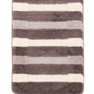 Tappetino Bagno Mono 1 Pz Tappeto Shaggy Marrone Antiscivolo