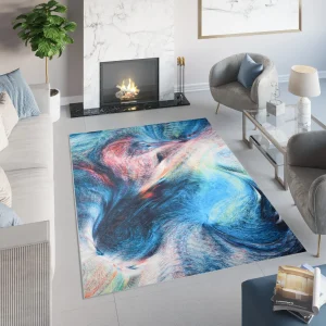 Tappeto Toscana Astratto Multicolore Antiscivolo