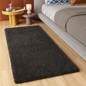 Tappeto Passatoia Essence Shaggy Monocolore Antracite
