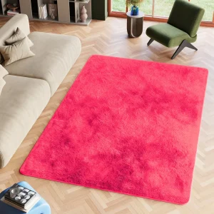 Tappeto Silk Antiscivolo Shaggy Rosa