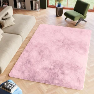 Tappeto Silk Antiscivolo Shaggy Rosa Pallido