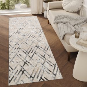 Passatoia Crystal Grigio Beige a Rombo