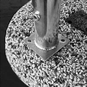 Base Graniglia con Tubo per Ombrellone